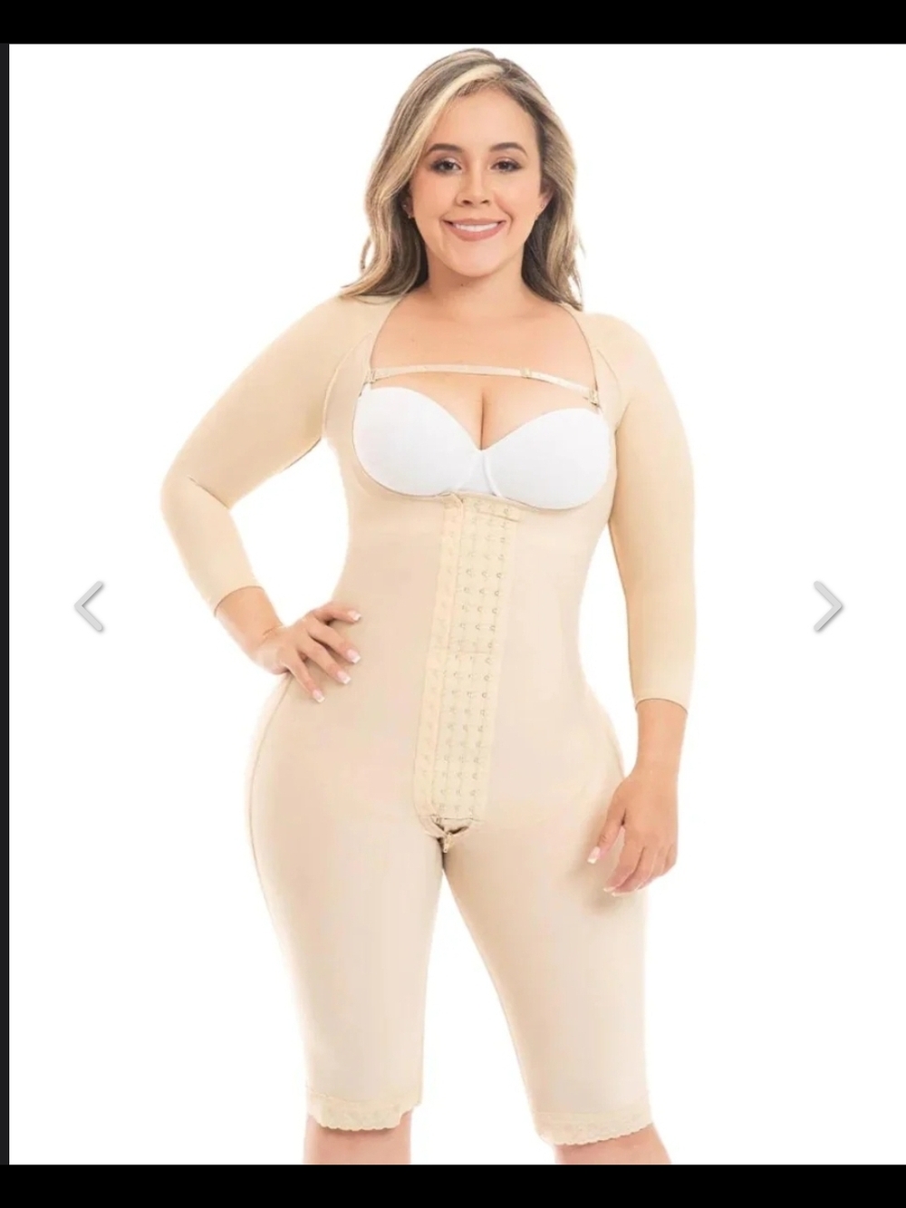 High-Compression Full Body Shapewear Bodysuit in Nude